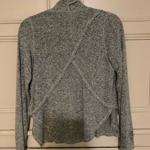 Danskin dark gray cross back cardigan.